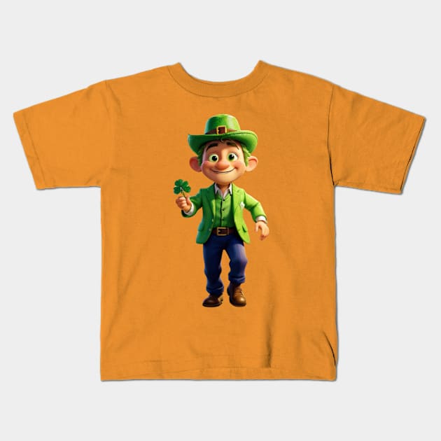 Stickers Shamrock Magic Kids T-Shirt by benzshope